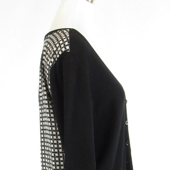 Isaac Mizrahi black cotton blouse L - Picture 6 of 8